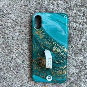 Loopy case for XR iPhone turquoise and gold